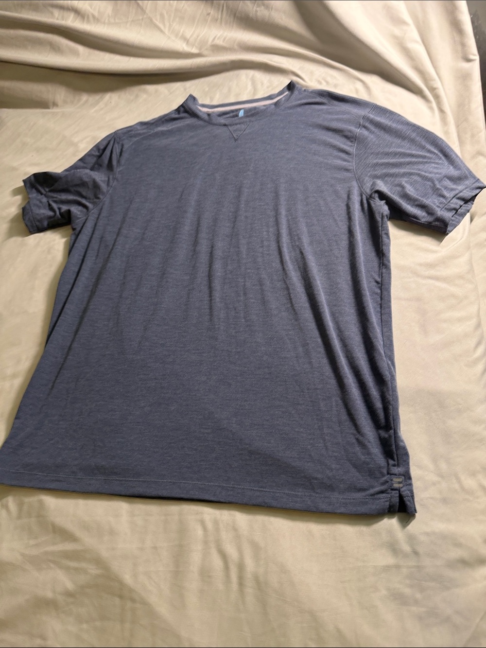 johnnie-O Heathered Navy Short Sleeve Crew